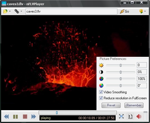 Screenshot of nFLVPlayer